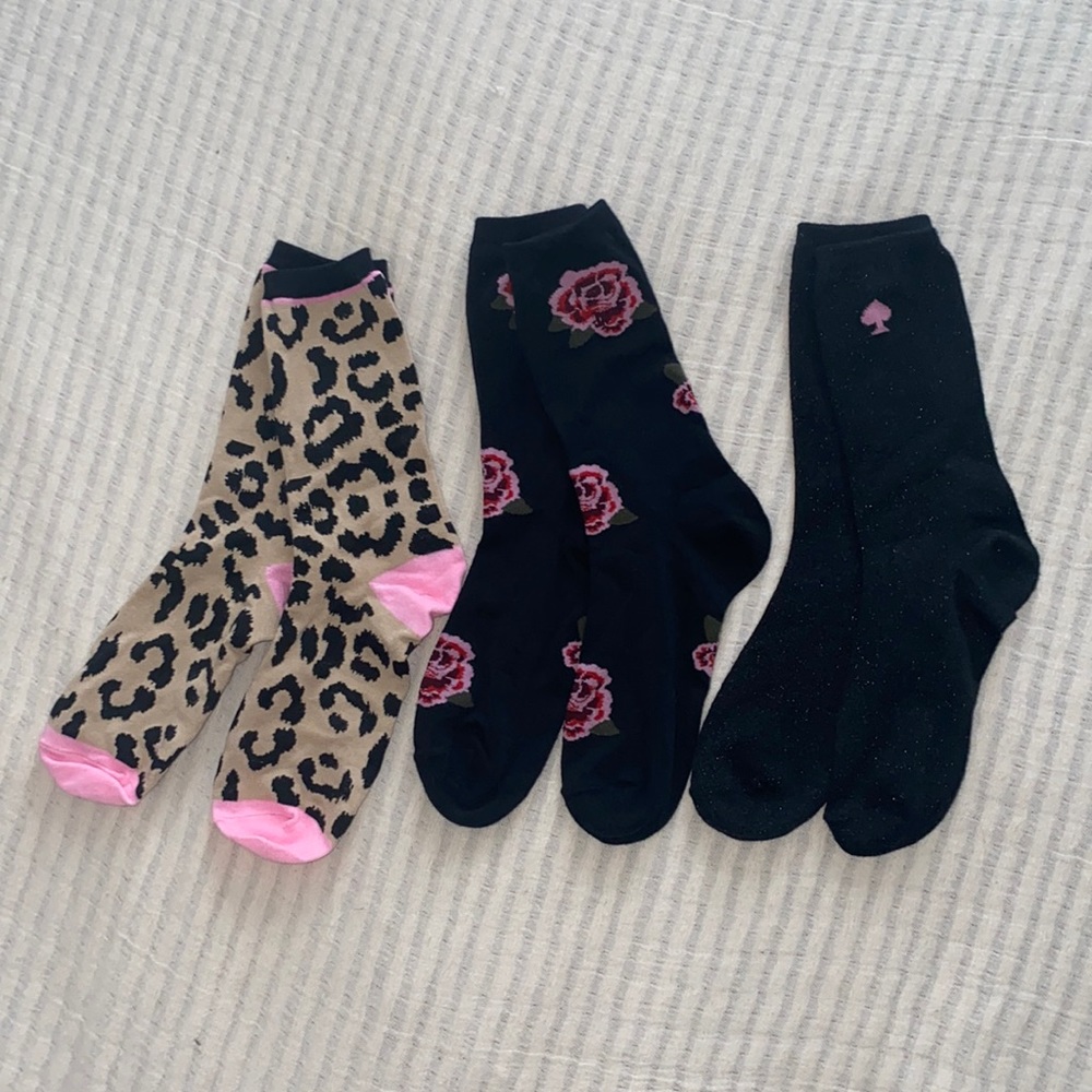 Kate Spade 3-pack set of mid-calf crew socks